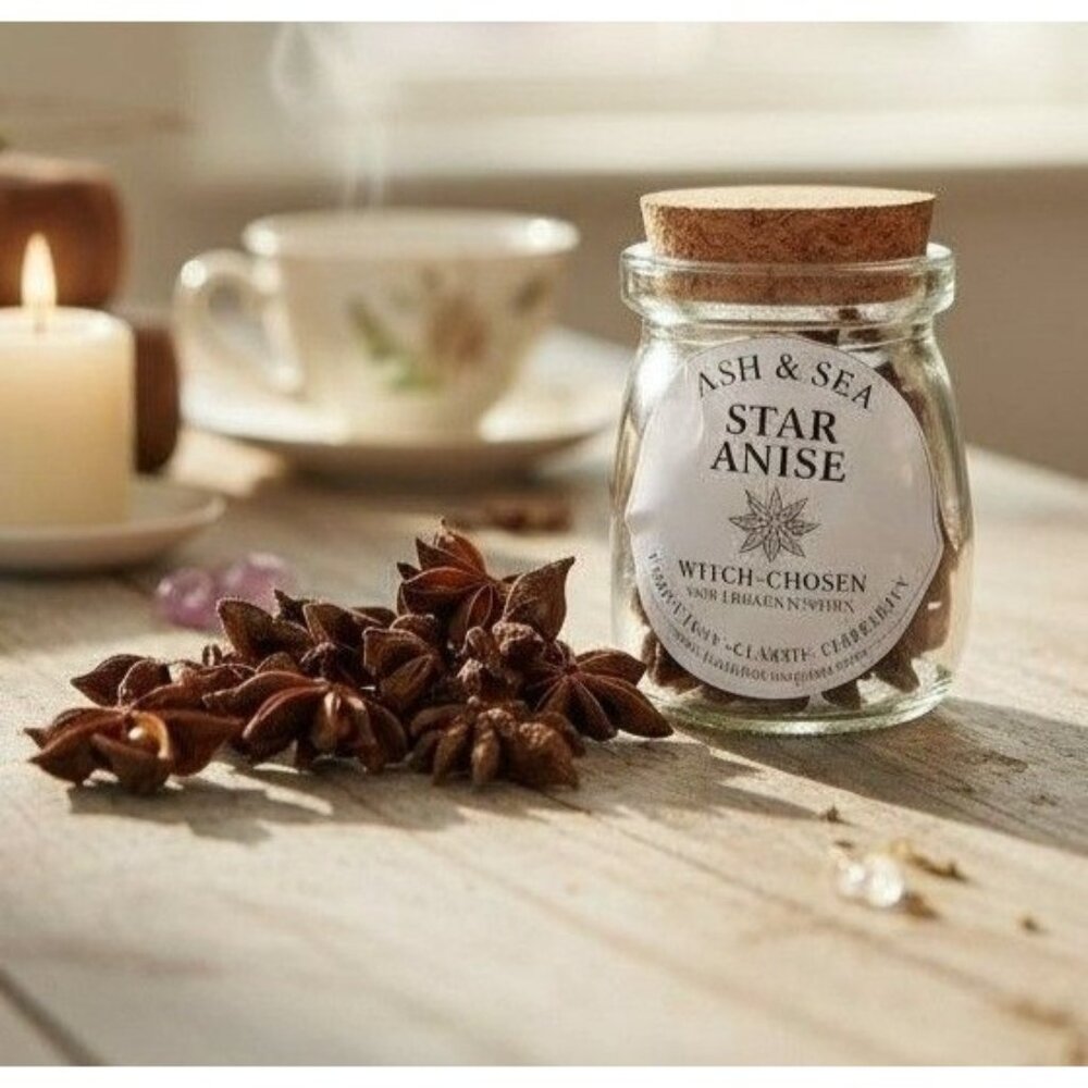 Ash & Sea Star Anise Witch-Chosen Ritual Herb Protection Prosperity Witchcraft